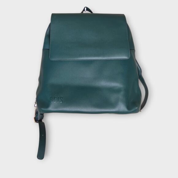 BÉIS x Wicked Elphaba Large Green Faux Leather Backpack Foldover Flap main image 4